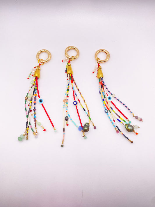 Beaded tassel charm 003
