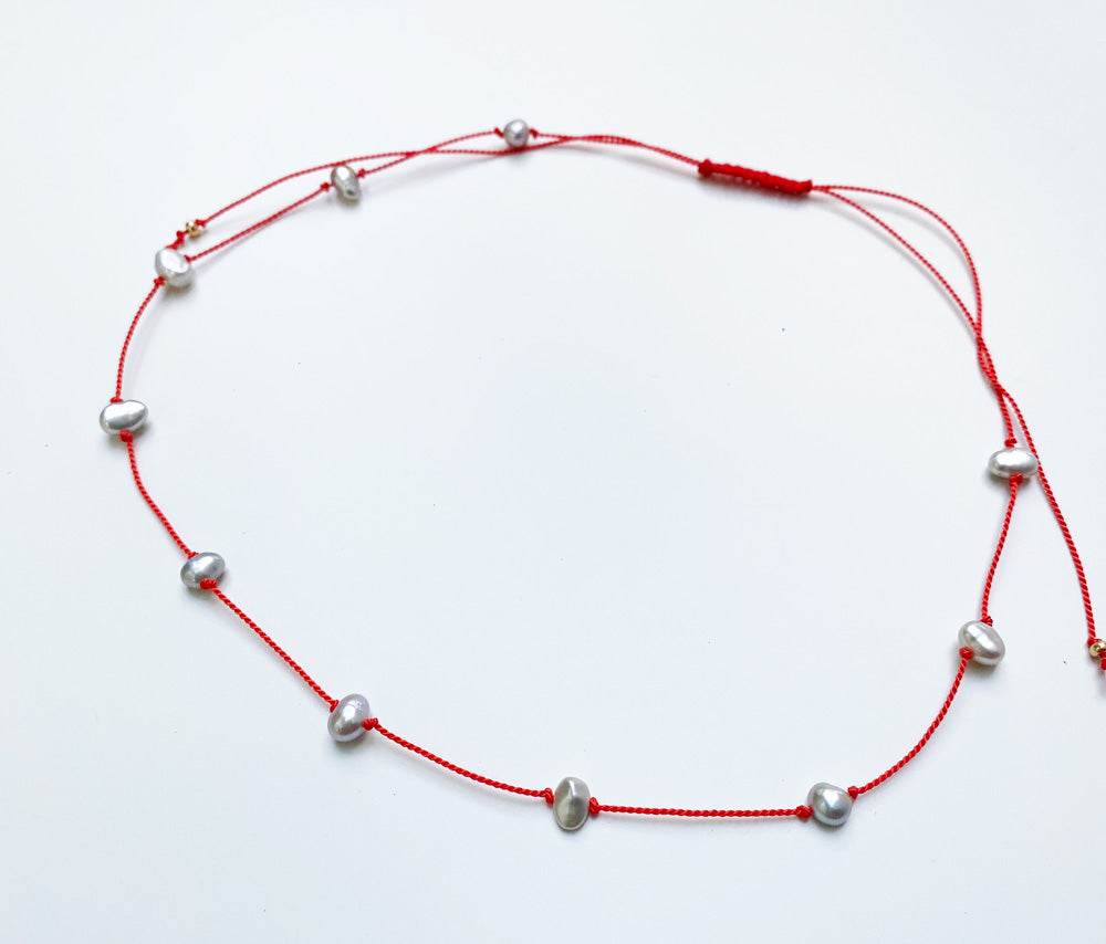 Pearl knot necklace