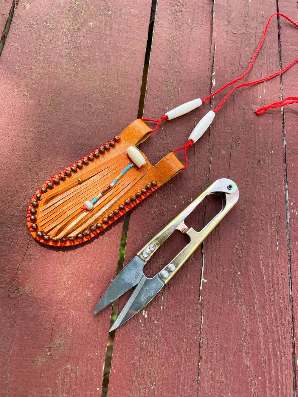 Fringed Japanese snip pouch (with snips)