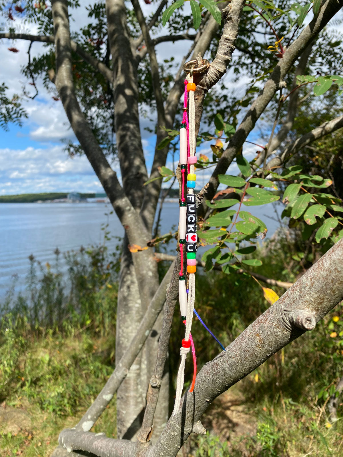 FUCK U keychain charm