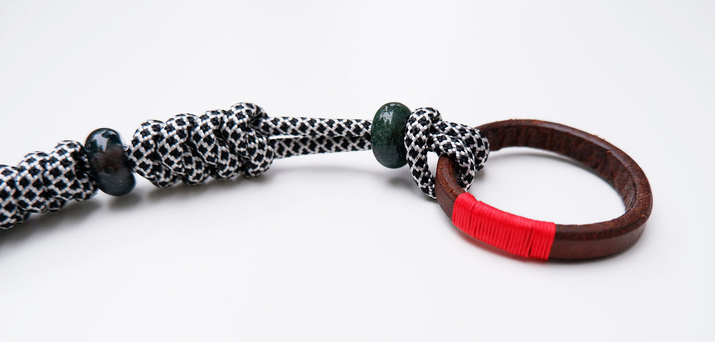 Jasper paracord keychain