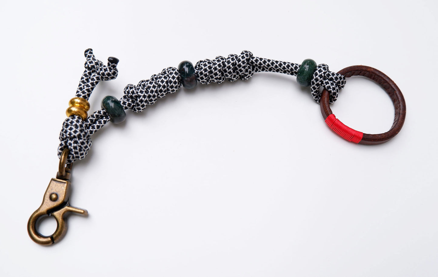 Jasper paracord keychain