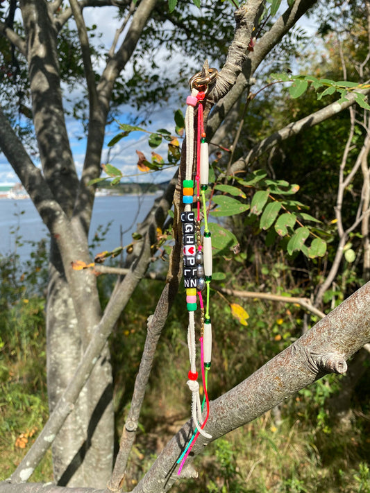 UGH PLZ keychain charm