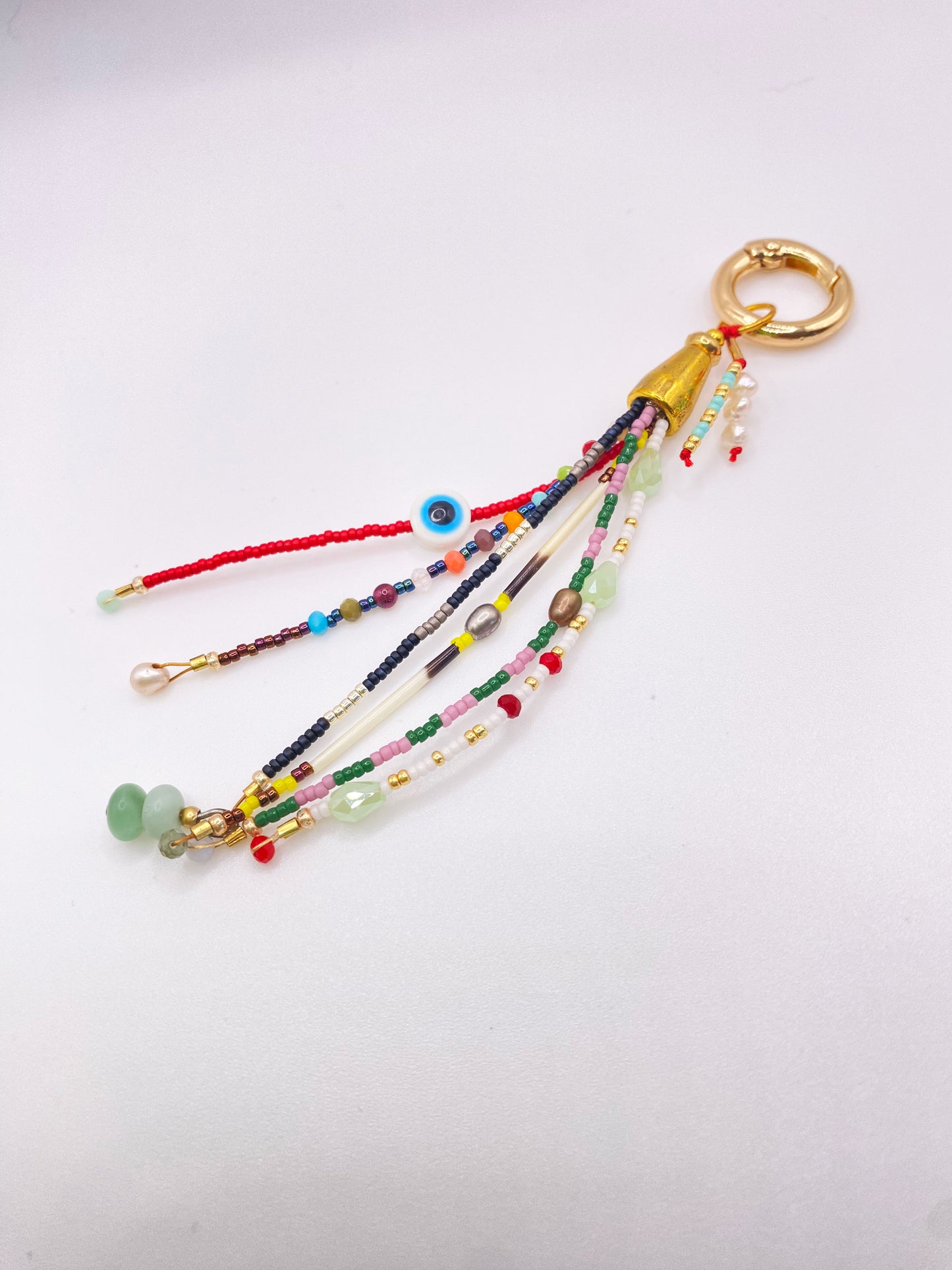 Beaded tassel charm 001