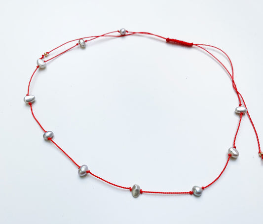 Pearl knot necklace