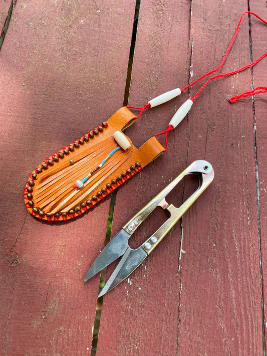 Fringed Japanese snip pouch (with snips)