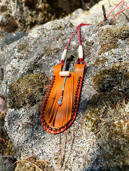 Fringed Japanese snip pouch (with snips)