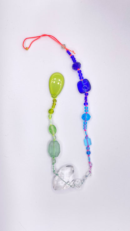 Green and blue crystal lightcatcher charm