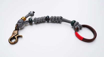 Jasper paracord keychain