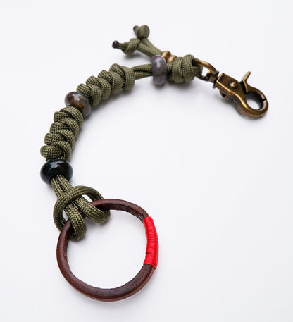 Jasper paracord keychain