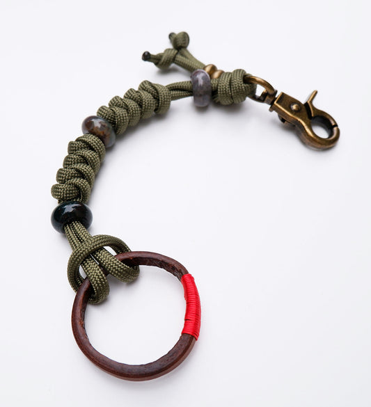 Jasper paracord keychain