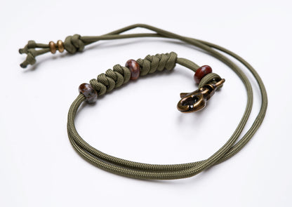 Jasper paracord keychain