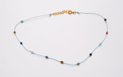 Rainbow gem necklace