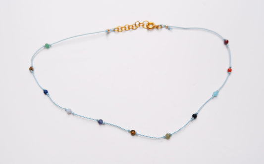 Rainbow gem necklace